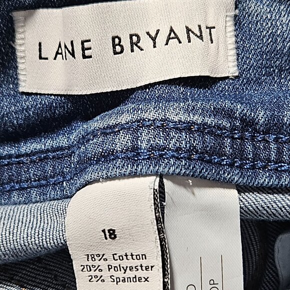 Lane Bryant Capri Jeans Womens Plus Size 18 High Waist Light Wash Denim Bermuda - Picture 3 of 4